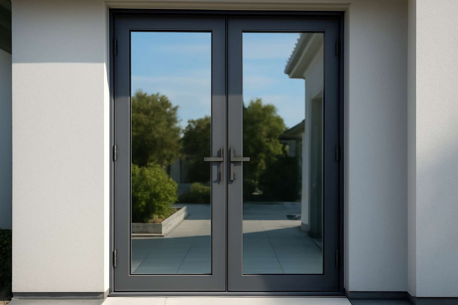 aluminium door double