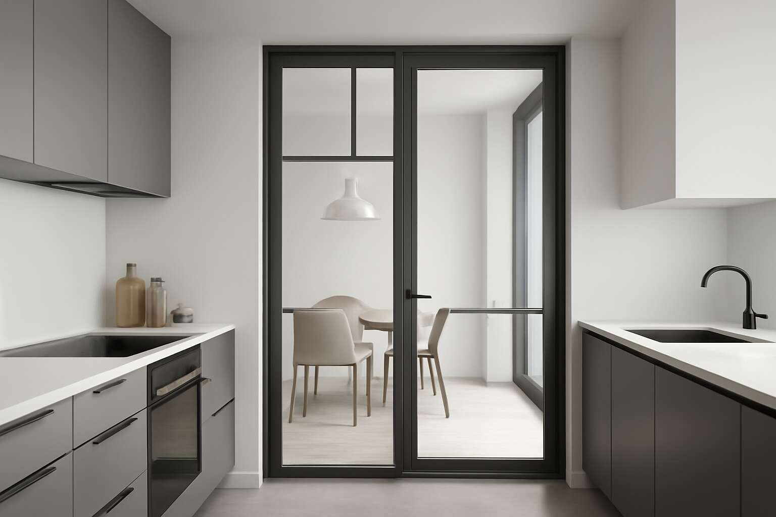 aluminium door design for kitchen