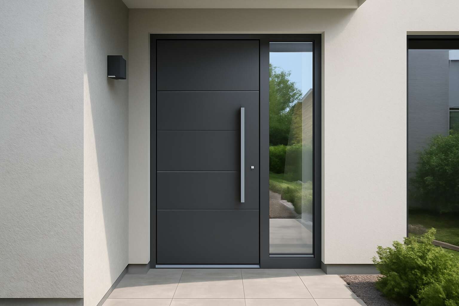 aluminium door with side window