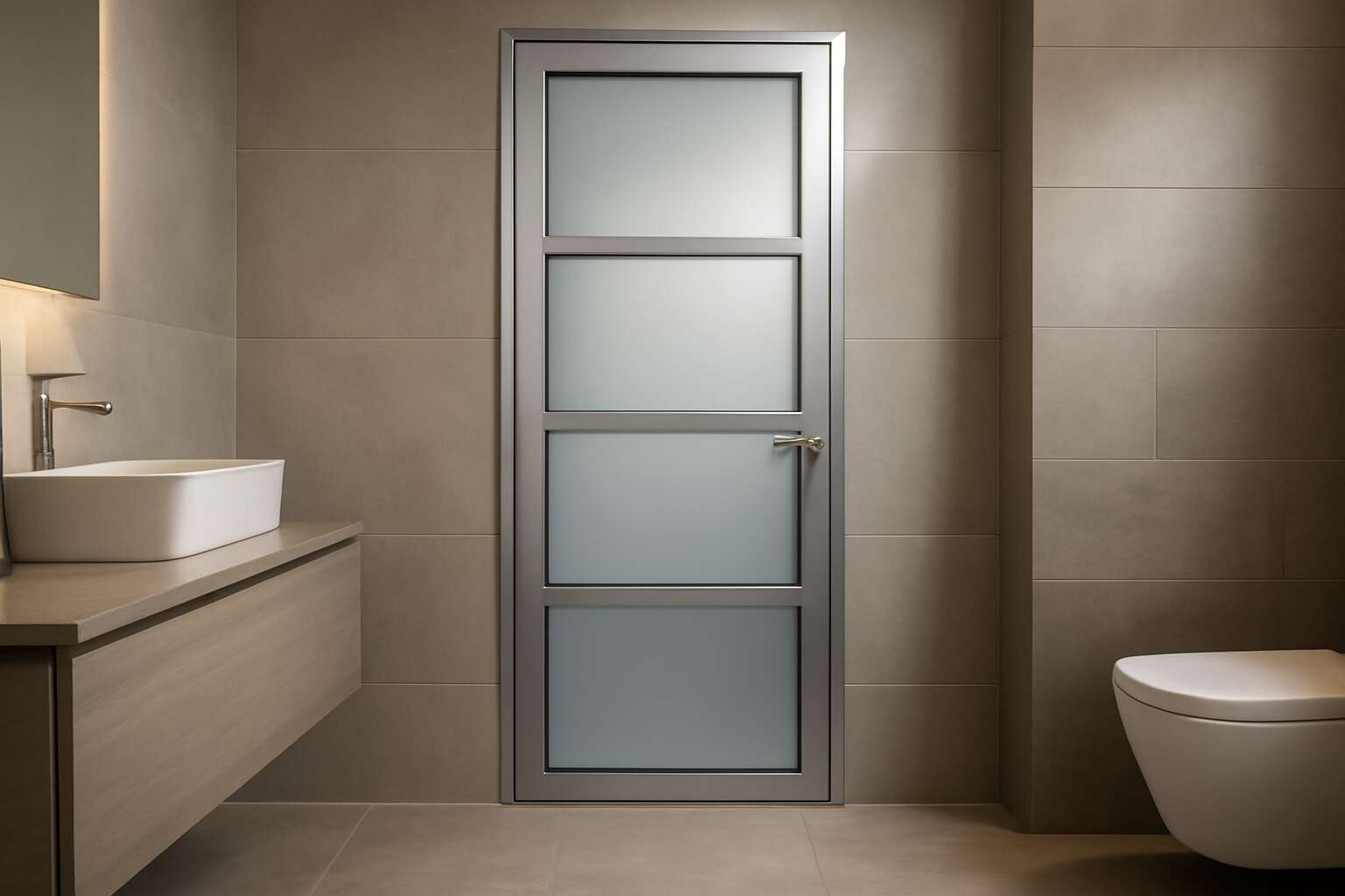 aluminium door for bathroom