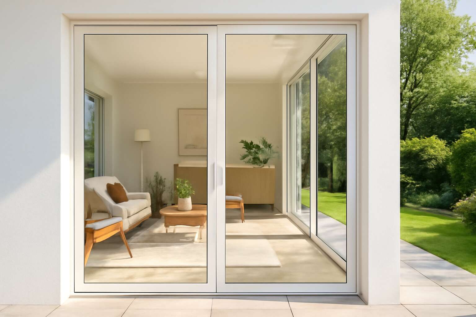 aluminium door white