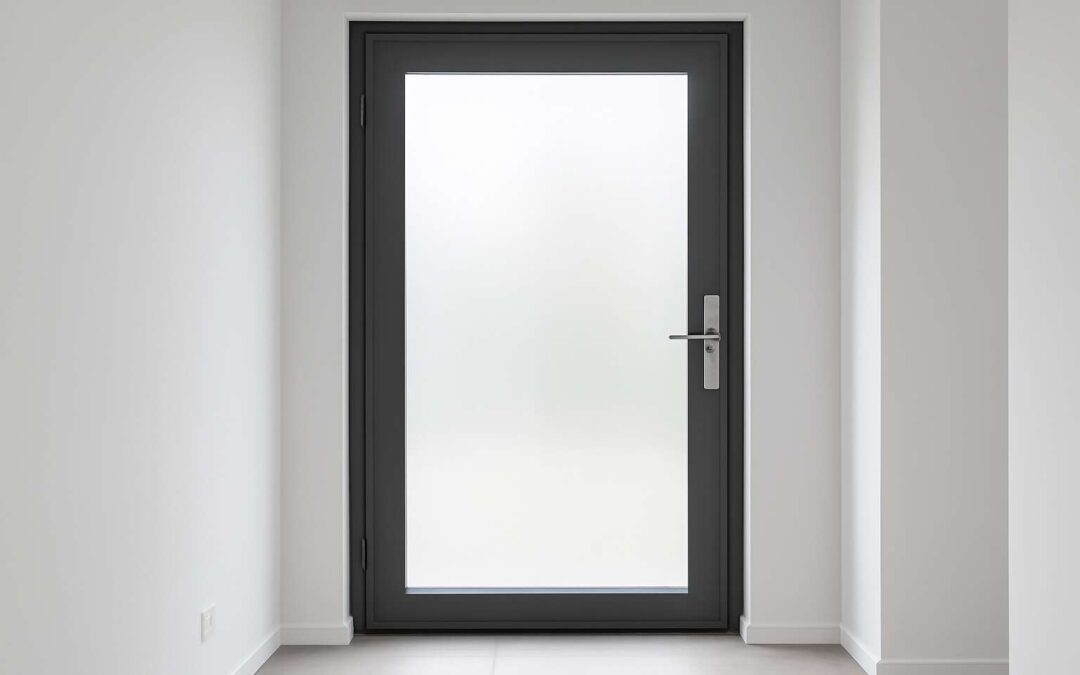 Sleek aluminium door with glass elevates curb appeal instantly.