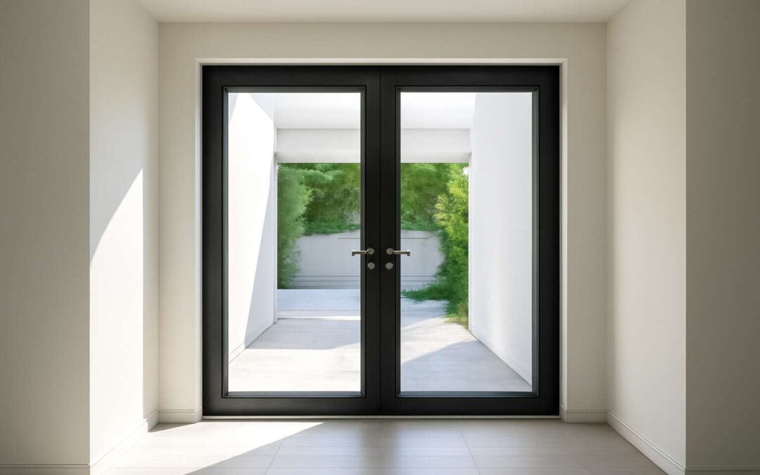 Upgrade your entrance with a sleek double aluminium door.