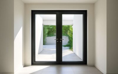 Upgrade your entrance with a sleek double aluminium door.