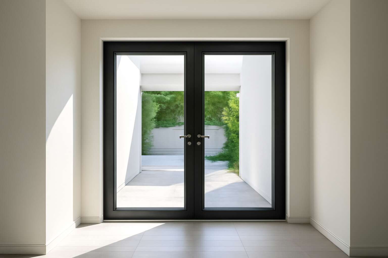 double aluminium door