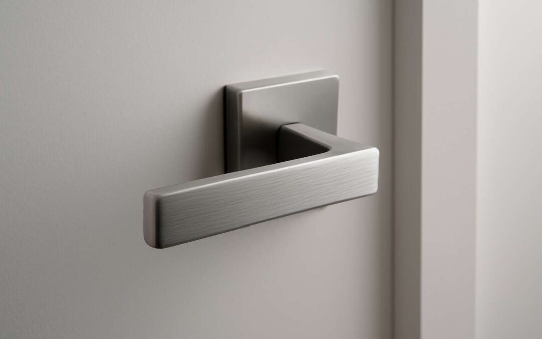 Sleek aluminium door catch for effortless security and style.