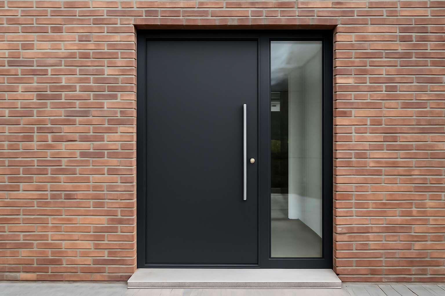 aluminium door with sidelight